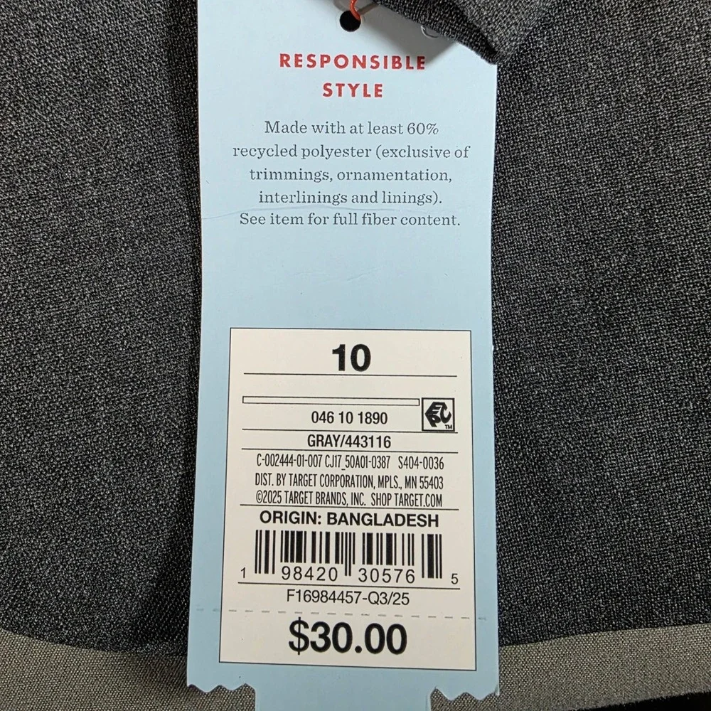 Cat & Jack Boys Grey Suit Jacket Blazer Size 10 Formal Wedding School Recycled